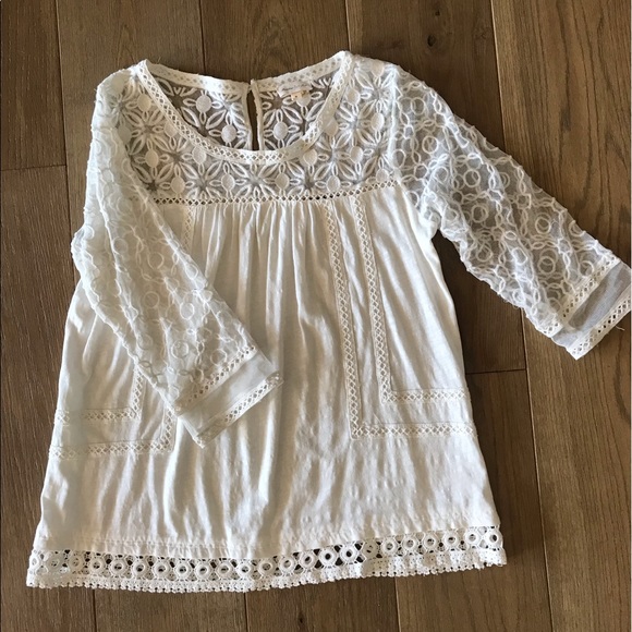 Anthropologie Tops - Lace and cotton shirt